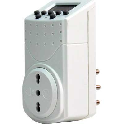 PROGRAMMATORE GIORNALIERO DIGITALE SPINA 16A 2P+T - PRESA 10/16A 2P+T