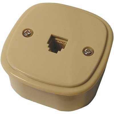 PRESA TELEFONICA DA PARETE MODULARE Plug 6/4 C