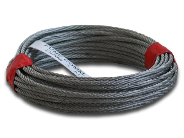 RT.10MT FUNE ACCIAIO ZINCATO 72 FILI 5MM