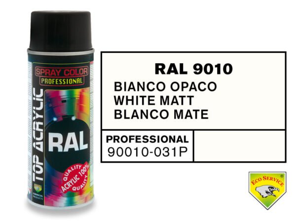 VERNICE ACRILICA ECOSERVICE SPRAY BIANCO OPACO 9010 400ML