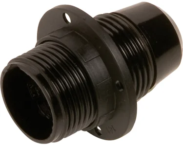 PORTALAMPADA PVC NERO C/GHIERA E14