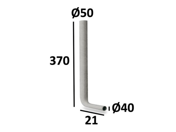 TUBO CACCIATA P/CASSETTE WC 50x40x370
