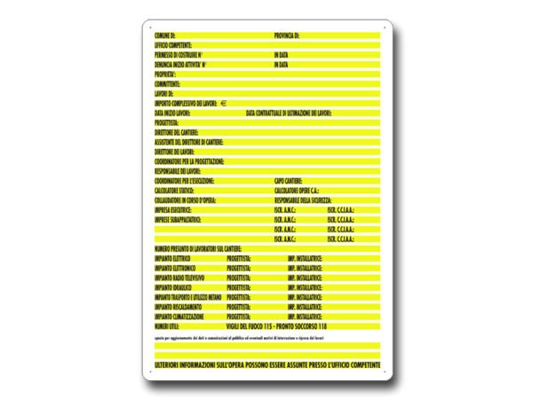 CARTELLO CONCESSIONE EDILE 80X60