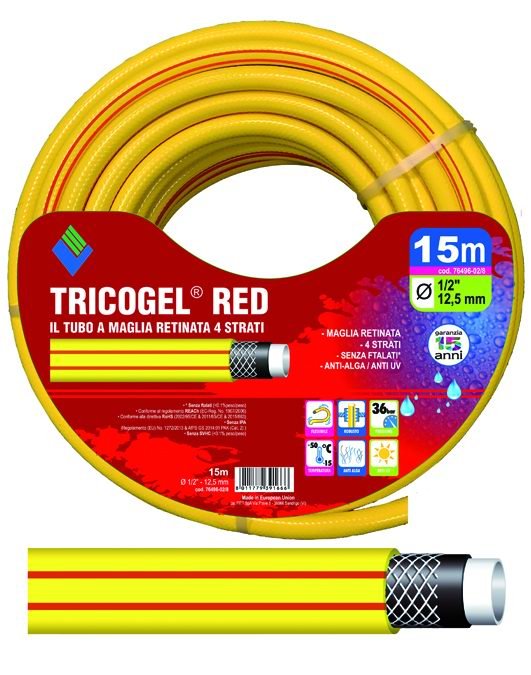 TUBO TRICOGEL RED 4 STRATI 50MT X  3/4"