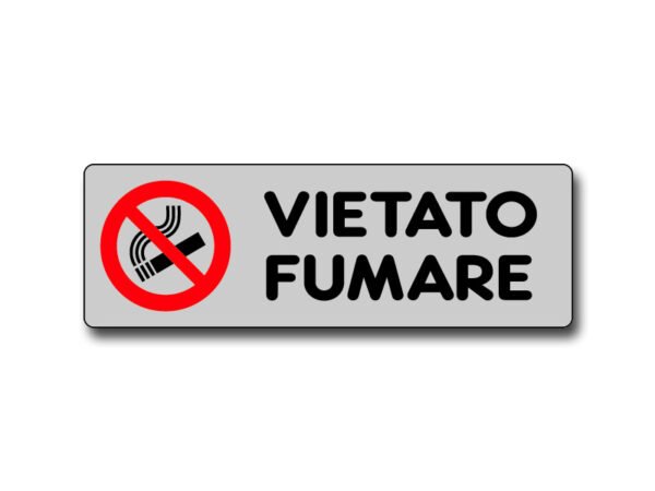 ETICHETTA ADESIVA "VIETATO FUMARE" 15x5CM