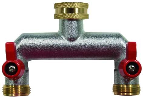 RACCORDO OTTONE VIGOR RUBINETTO 2 VIE 3/4Fx3/4M