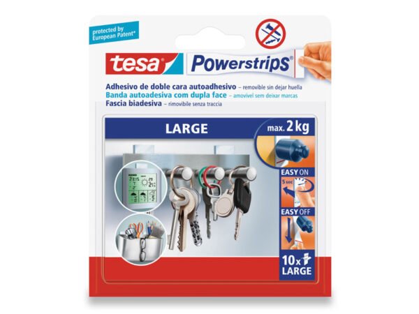 TESA POWERSTRIPS STRISCE BIADESIVE LARGE