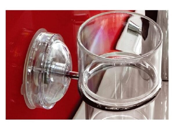 PORTASPAZZOLINO C/BICCHIERE INOX