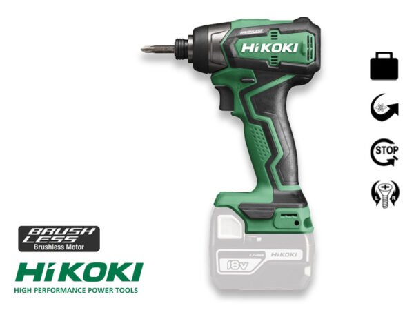 HIKOKI AVVITATORE BRUSHLESS AD IMPULSI SOLO BASE WH18DD