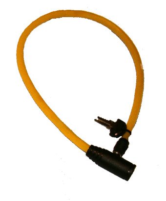 LUCCHETTO CICLI C/CAVO RIVESTITO 8x65 +CHIAVE