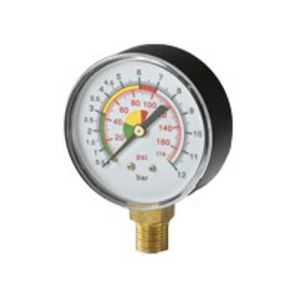 MANOMETRO C/ATTACCO 1/4 D.25 10ATM S/TUBO