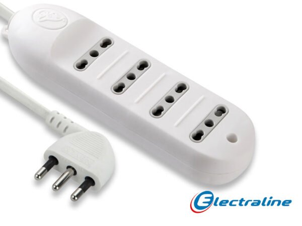 MULTIPRESA BIPASSO ECO BIANCA 4 POSTI 1,5MT