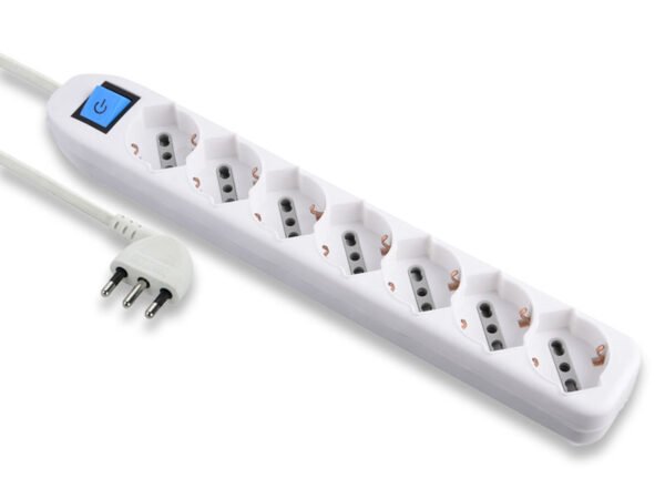 MULTIPRESA C/CAVO UNI+IN 7 POSTI BIANCA