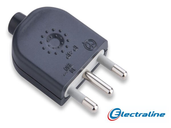 SPINA DRITTA ANTRACITE 16A 2P+T