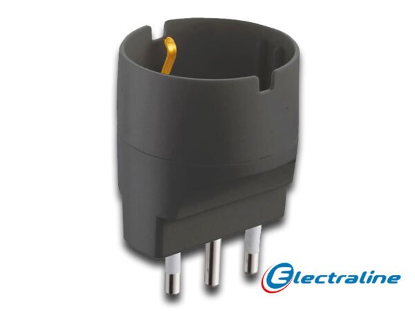ADATTATORE SCHUKO ANTRACITE C/SICUREZZA 16A