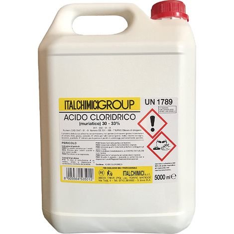 ACIDO CLORIDRICO (MURIATICO) PURO 33% 5LT