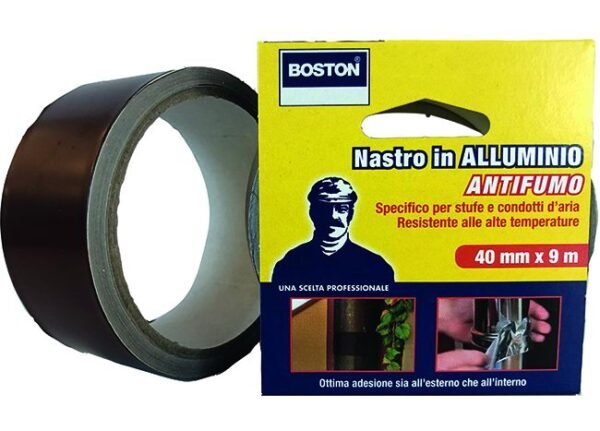 NASTRO TERMICO ALLUMINIO ADESIVO MARRONE 40MM X 9M