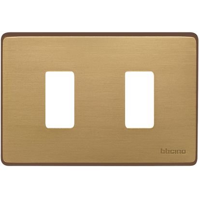 BITICINO MAGIC – PLACCA 2 POSTI BRONZO