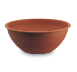 CIOTOLA RIGATA IN PLASTICA 25x10,5CM