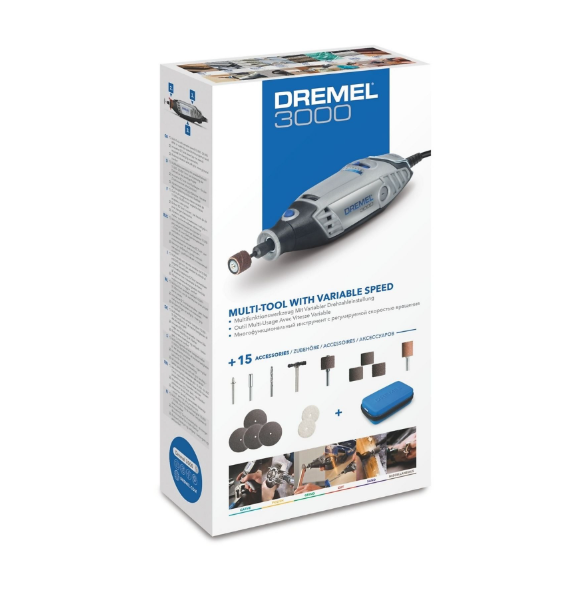 DREMEL MULTIFUNZIONE 3000 +15 ACCESSORI - immagine 2
