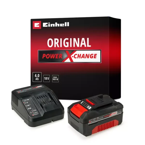 EINHELL STARTER KIT BATTERIA + CARICABATTERIA 18V 4,0AH