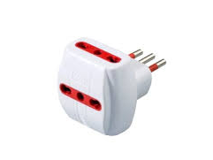 ADATTATORE TRIPLO 10/16A BIANCO