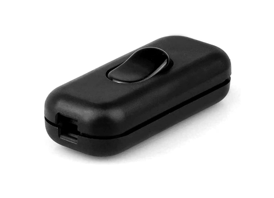 PULSANTE NERO P/LAMPADA 2A