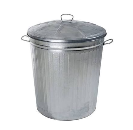 BIDONE ZINCATO PER RIFIUTI 35LT