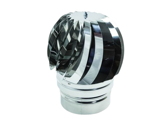 CAPPELLO EOLICO ACC. INOX C/BASE TONDA 12CM