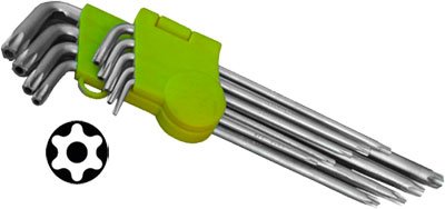 SERIE CHIAVI MASCHIO TORX C/FORO, 9 PZ