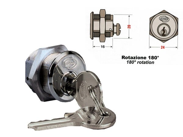 YALE 8950020 SERRATURA CILINDRETTO MM20