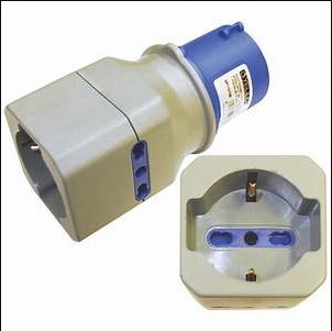 ADATTATORE SPINA CEE 2 PRESE BIP+ 1 BI PASSO/SHUKO