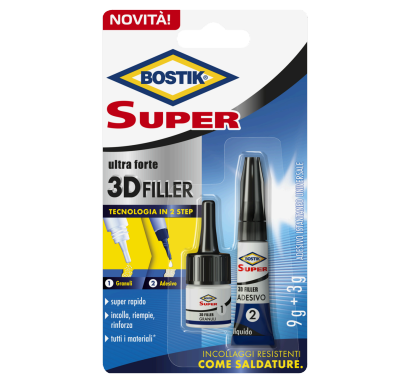 BOSTIK SUPER 3D FILLER 9GR+3GR