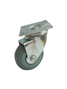 RUOTA GOMMATA C/PIASTRA D. MM.50