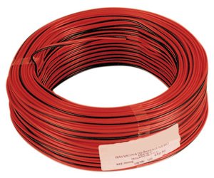 CAVO ELETTRICO HI-FI ROSSO-NERO 2X0,50 MT100