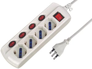 MULTIPRESA 4 BIP.SCHUKO C5 INTERRUTT.