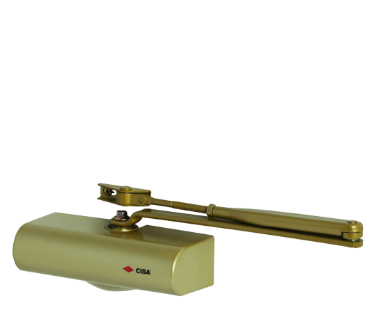 CISA C141603087 CHIUDIPORTA AERODINAMICO A COMPASSO ORO FORZA 2/4 C/FERMO