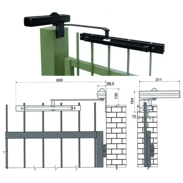 ASSA ABLOY DC680G CHIUDICANCELLO 1400MM