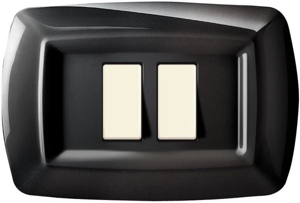 TONDO' - PLACCA 2 POSTI NERA