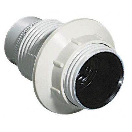 PORTALAMPADA PVC BIANCO C/GHIERA E14