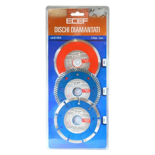 SET. 3 DISCHI DIAMANTATI D.115