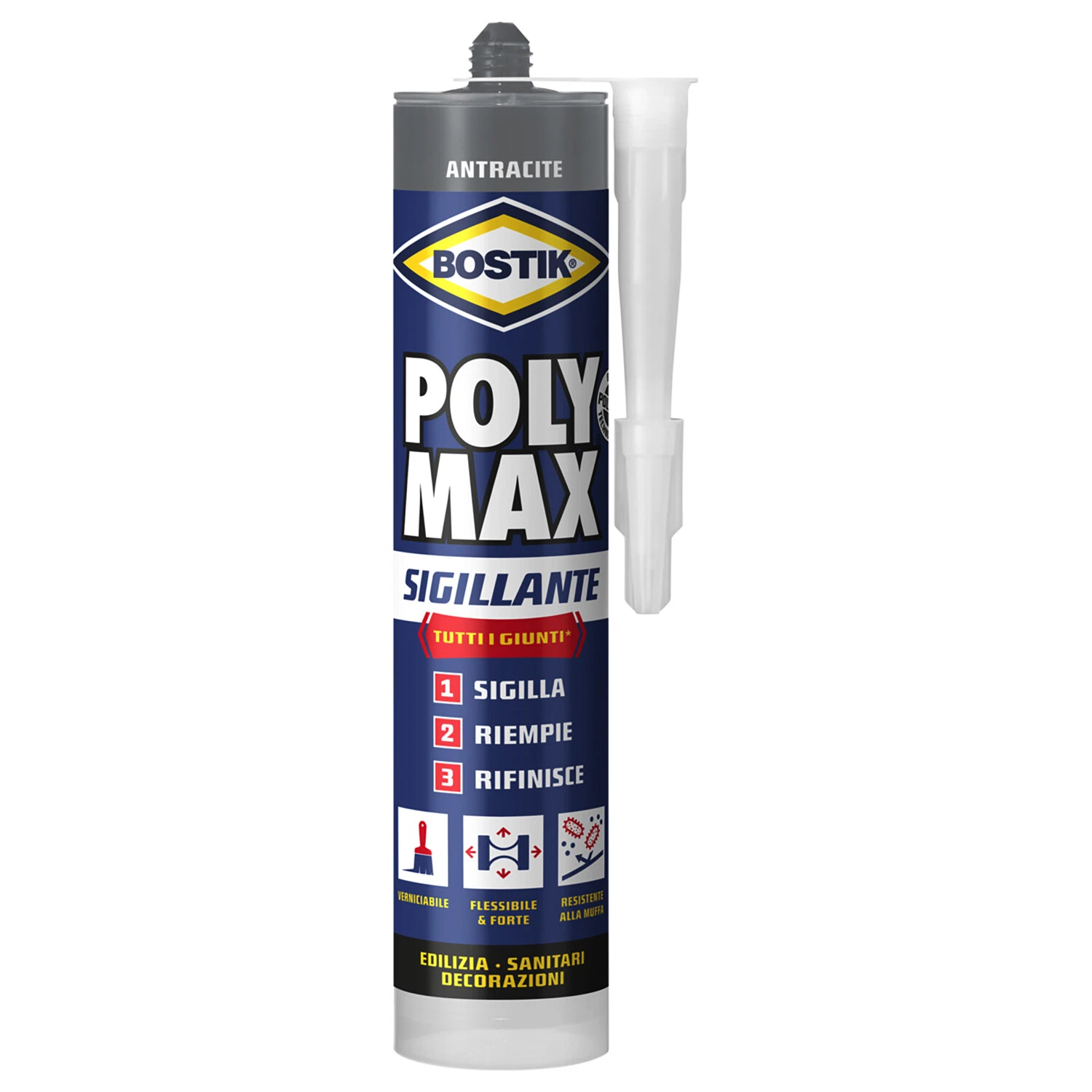 BOSTIK POLYMAX SIGILLANTE ANTRACITE 280ML