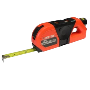 DEKTON LIVELLA LASER MULTIUSO 2 BOLLE + FLESSOMETRO 2,4MT