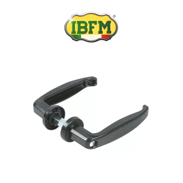 MANIGLIA NERA METALLICA P/PORTE C/VITE 35/50MM