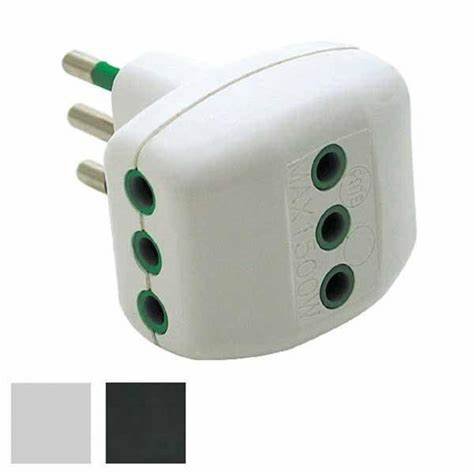 ADATTATORE TRIPLO 16A BIANCO