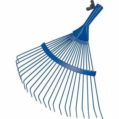 SCOPA FOGLIE PLASTICA BLU