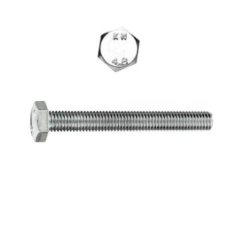 VITE TE TUTTO FIL. PASSO GROSSO M12X70 8.8 DIN 933 UNI 5739 ZINC BIANCO PZ100