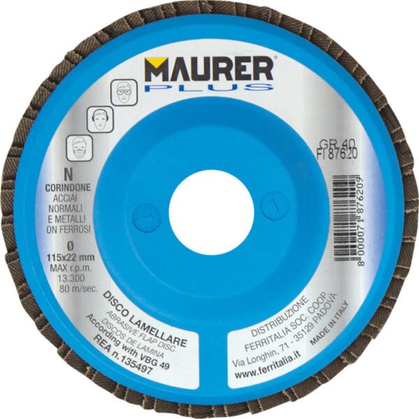 DISCO LAMELLE CORINDONE "MPLUS" 115x22 GRANA 60