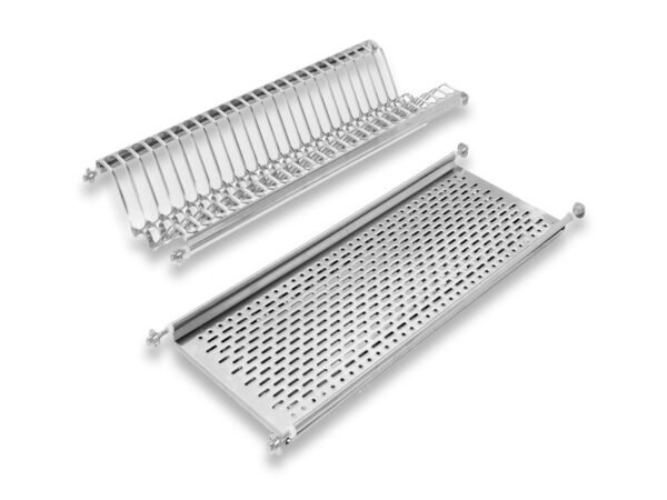 GRIGLIA SCOLAPIATTI INOX C/VASCHETTA 56CM