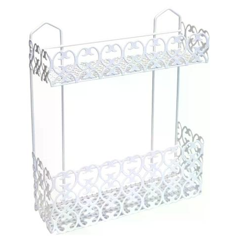 MENSOLA FLORENZ RETTANGOLARE 2 PIANI BIANCA